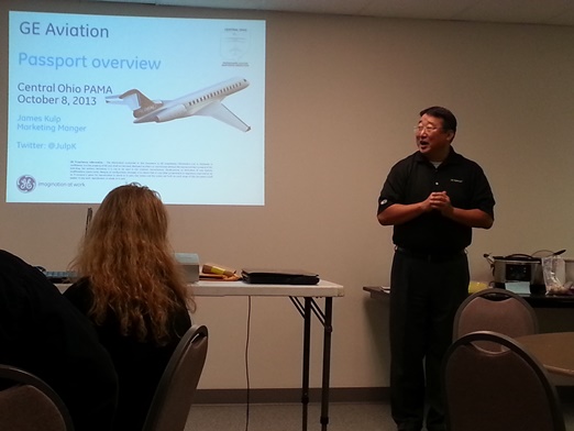 Jim Kulp of GE Aviation presenting Passport Engine