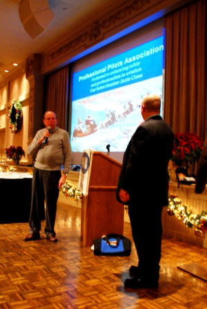 PPA President George Farahay addresses the dinner attendees.